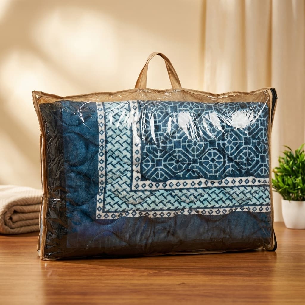 Dust Proof Prayer Mat Bag - Premium Transparent Janamaz Storage & Carry Bag | Safar-e-Haram